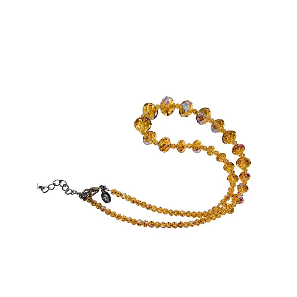 Kirks Folly Graduated Champaign Beads Choker Necklace (6282) - Picture 6 of 7